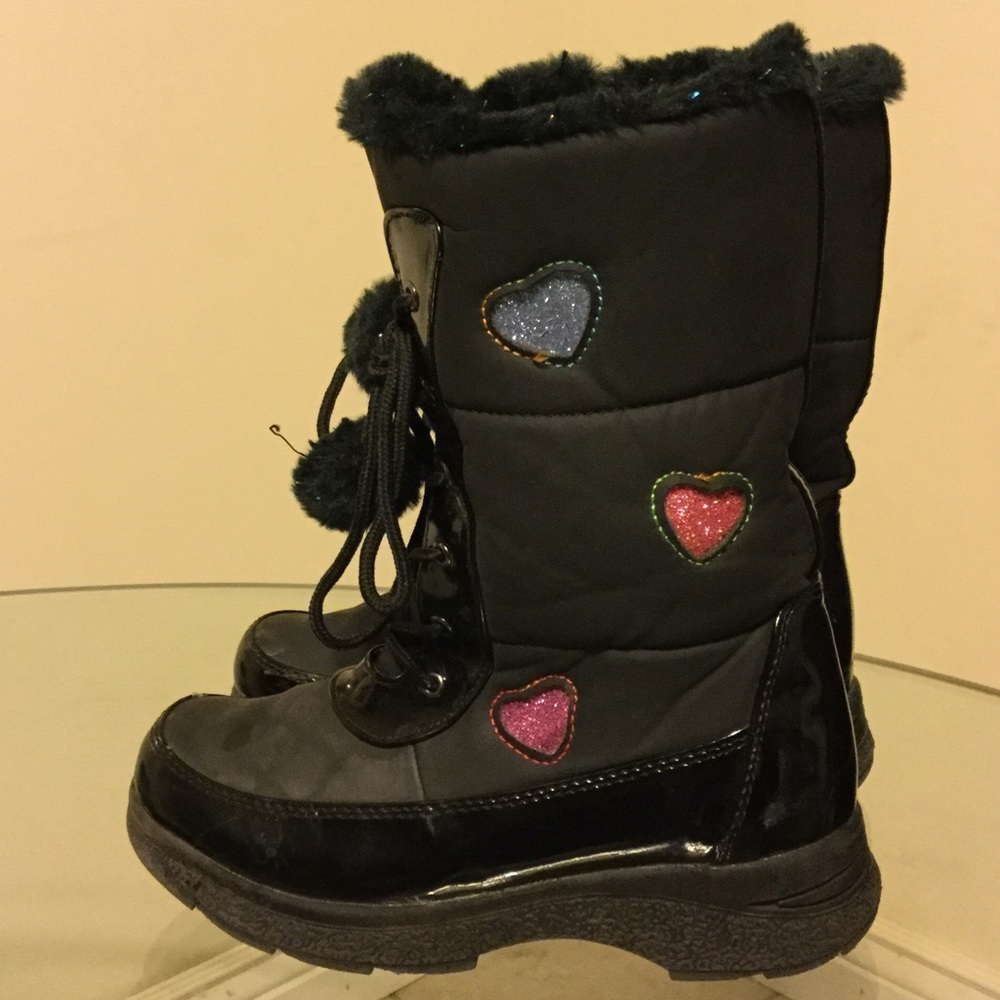 Totes Black Glitter ❤️ Boots